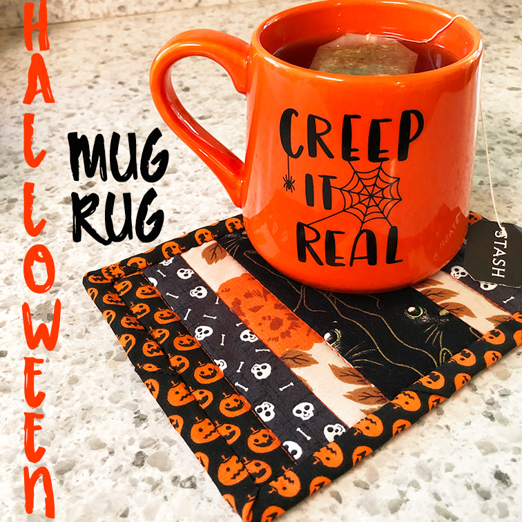 Halloween Mug Rug Stitching Witch Crafts